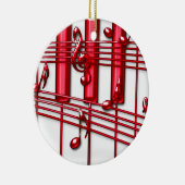 Red Piano Keyboard Ornament (Rechts)
