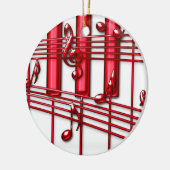 Red Piano Keyboard Ornament (Links)