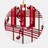 Red Piano Keyboard Ornament (Hinten)