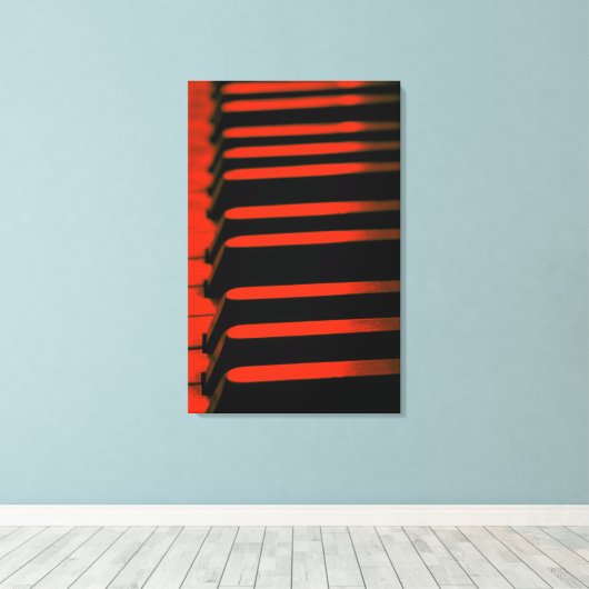 Red Piano Keys Leinwanddruck (Insitu (Holzboden))
