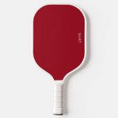 Red Pickleball Paddle mit Namen (Rückseite)