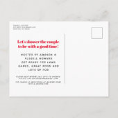 Red Picnic Kariert Tuch I Do GRILLEN Einladung Postkarte (Rückseite)