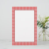 Red Picnic Table Briefpapier (Stehend Vorderseite)