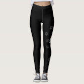Red Piebald French Bulldog Niedlicher Cartoon Dog Leggings (Vorderseite)