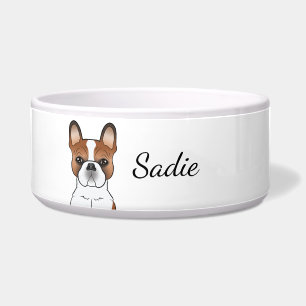 Red Piebald French Bulldog Niedlicher Cartoon Dog Napf