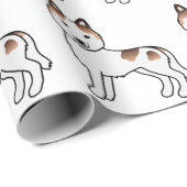 Red Piebald Siberian Husky Niedlich Dog Pattern Geschenkpapier (Rolleneckpunkt)