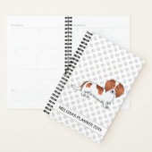 Red Pied Long Hair Dackel Cartoon Dog & Text Planer (Anzeige)