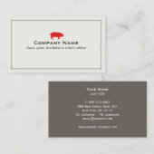 Red Pig Barbecue Schweinefleischkarte Visitenkarte (Vorne/Hinten)