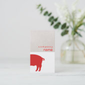 Red Pig Business Card Visitenkarte (Stehend Vorderseite)