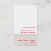 Red Pig Business Card Visitenkarte (Rückseite)