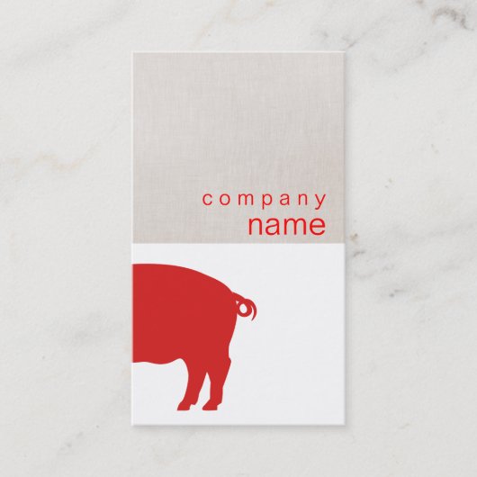 Red Pig Business Card Visitenkarte (Vorderseite)