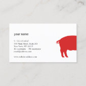 Red Pig Business Card Visitenkarte (Rückseite)