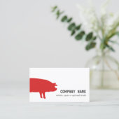 Red Pig Business Card Visitenkarte (Stehend Vorderseite)
