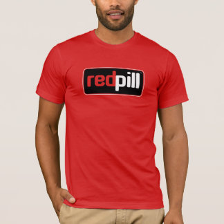 Red Pill™ Text Black Logo Bella Leinwand T - Shirt