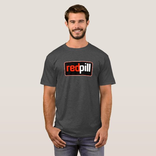 Red Pill™ Text Black Logo T - Shirt (Vorne ganz)