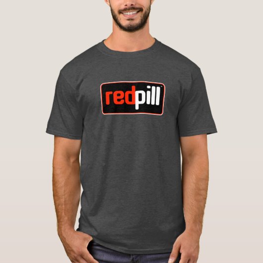 Red Pill™ Text Black Logo T - Shirt (Vorderseite)