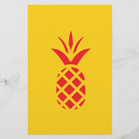 Red Pine Apple in Gelb. Briefpapier (Vorderseite)