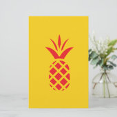 Red Pine Apple in Gelb. Briefpapier (Stehend Vorderseite)