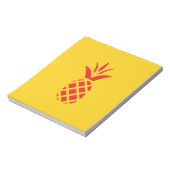 Red Pine Apple in Gelb. Notizblock (Rotiert)
