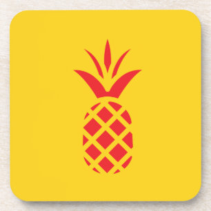 Red Pine Apple in Gelb. Untersetzer