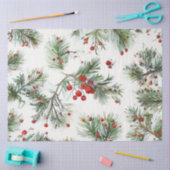 Red Pine & Berries Design Seidenpapier (Basteln)