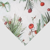 Red Pine & Berries Design Seidenpapier (Ausschnitt)
