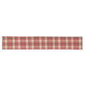 Red & Pine Green Holiday Plaid Table Runner Großer Tischläufer (Horizontal)