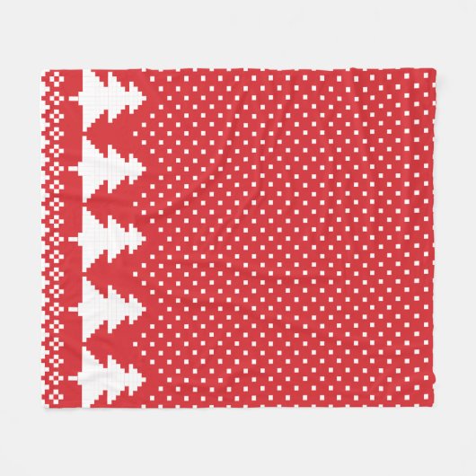 Red Pine Tree Sweater Strick Blanket Fleecedecke (Vorderseite (Horizontal))