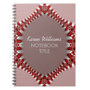 Red Pink Batik Lace Notebook Notizblock