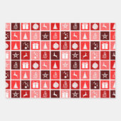 Red, Pink & Berry Fun Weihnachtsgeschenk Geschenkpapier Set (Vorderseite)