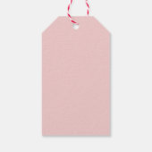 Red Pink Bow Sie bindet das Knoten-Brautparty Geschenkanhänger (Rückseite)