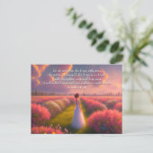 Red PInk Bushes Garden Bibelverse von Isaiah Postkarte (Stehend Vorderseite)