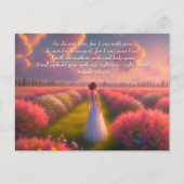 Red PInk Bushes Garden Bibelverse von Isaiah Postkarte (Vorderseite)