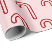Red & Pink Candy Canes Geschenkpapier (Rolleneckpunkt)