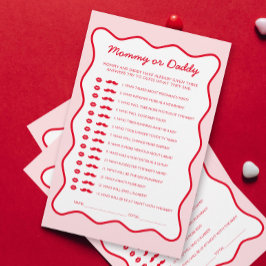 Red Pink Cherry Baby Dusche Ratet, wer spielen