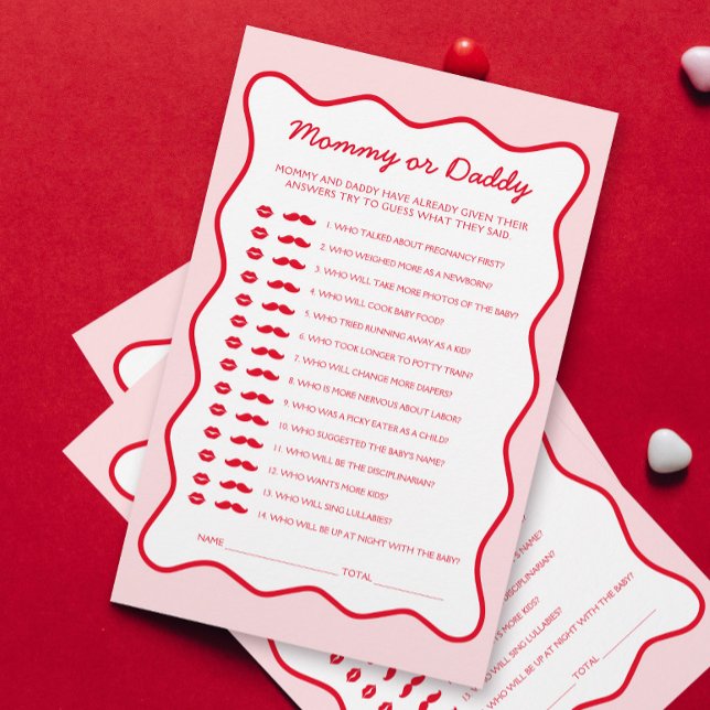 Red Pink Cherry Baby Dusche Ratet, wer spielen (Von Creator hochgeladen)