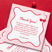 Red Pink Cherry Valentines Brautparty Vielen Dank Dankeskarte