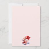 Red Pink Cherub A Little Sweetheart Baby Shower  Einladung (Rückseite)