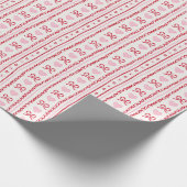 Red Pink Coquette Valentine Sweetheart Geschenkpapier (Ecke)