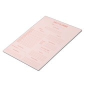 Red Pink Daily Planer & Tracker Notizblock (angewinkelt)