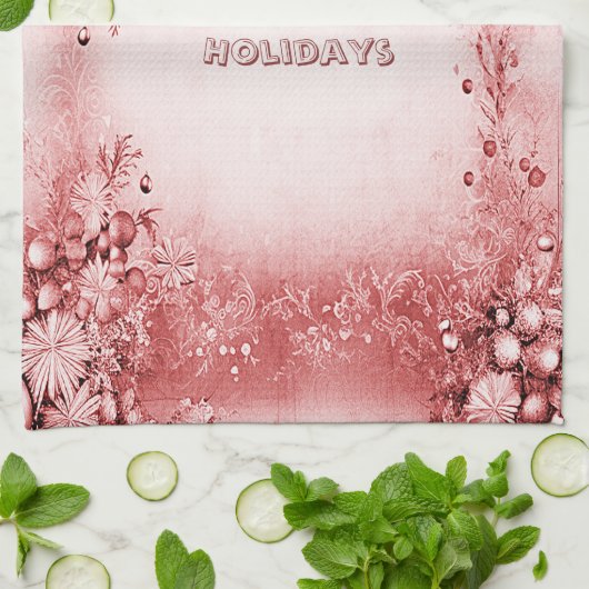 Red Pink Ferienhaus Küchentuch (Gefaltet)