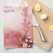 Red Pink Ferienhaus Küchentuch (Viertel Falte)