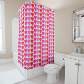 Red Pink Fuchsia Hearts Duschvorhang (Beispiel)