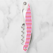 Red Pink Fuchsia Hearts Kellnermesser (Vorderseite)