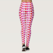 Red Pink Fuchsia Hearts Leggings (Rückseite)