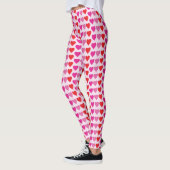 Red Pink Fuchsia Hearts Leggings (Links)