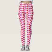 Red Pink Fuchsia Hearts Leggings (Vorderseite)
