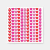 Red Pink Fuchsia Hearts Serviette (Vorderseite)