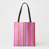 Red Pink Fuchsia Hearts Tasche (Vorderseite)