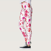 Red Pink Gnome Weihnachten Leggings (Links)